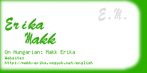 erika makk business card